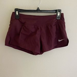 Maroon Nike S Dri Fit Running Shorts
